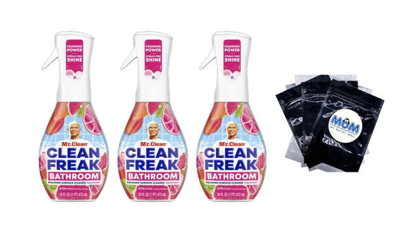 Clean Freak All Purpose Cleaner Spray, Multi-Surface Cleaning, Grapefruit - 3 packs - 16 oz per pack - plus 3 My Outlet Mall Resealable Storage Pouches