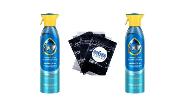 Multi Surface Cleaner, Everyday Cleaner, Aerosol, Rainshower Scent - 2 packs - 9.7 oz per pack - plus 3 My Outlet Mall Resealable Storage Pouches