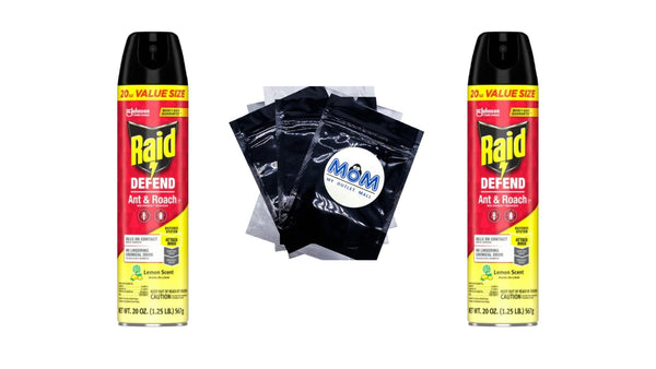 Defend Indoor Defense System Roach and Ant Killer Spray Value Size - 2 packs - 20 oz per pack plus 3 My Outlet Mall Resealable Storage Pouches