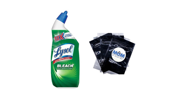 New Bleach Toilet Bowl Cleaner, Gels, 10X Cleaning Power, Kills Bacteria - 1 pack - 24 oz per pack - plus 3 My Outlet Mall Resealable Storage Pouches