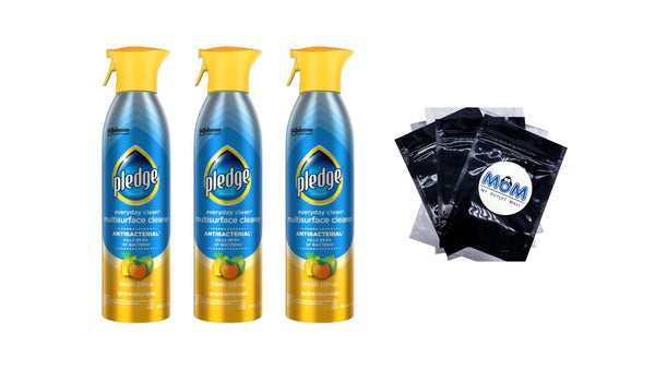 Everyday Cleaner Multi Surface Antibacterial Cleaner, Essential Cleaning Supplies, Aerosol, Fresh Citrus - 3 packs - 9.7 oz per pack - plus 3 My Outlet Mall Resealable Storage Pouches