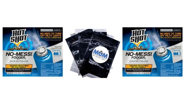 No Mess! Fogger with Odor Neutralizer Kills Carpenter Ants Spiders Fleas and More -  2 packs - 3 count per pack plus 3 My Outlet Mall Resealable Storage Pouches
