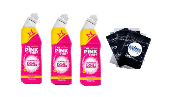 Miracle Toilet Cleaner Gel, Bathroom Cleaner - 3 packs - 25.4 oz per pack - plus 3 My Outlet Mall Resealable Storage Pouches