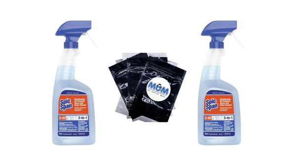 Disinfecting All-Purpose Cleaner Spray & Glass Cleaner - 2 packs - 32 oz per pack - plus 3 My Outlet Mall Resealable Storage Pouches