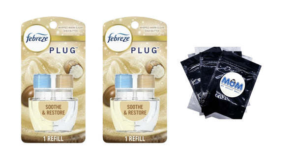 Plug Refill Odor-Fighting Air Freshener Soothe & Restore Scent - 2 packs - 0.87 oz per pack - plus 3 My Outlet Mall Resealable Storage Pouches