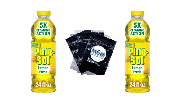 Multi-Surface Floor Cleaner, Lemon Fresh - 2 packs - 24 oz per pack - plus 3 My Outlet Mall Resealable Storage Pouches