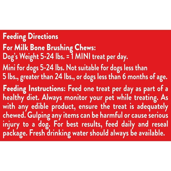 Brushing Chews Daily Dental Dog Treats, Mini, 2 pack, 7.1 oz (18 Bones) per pack, plus 3 My Outlet Mall Resealable Storage Pouches