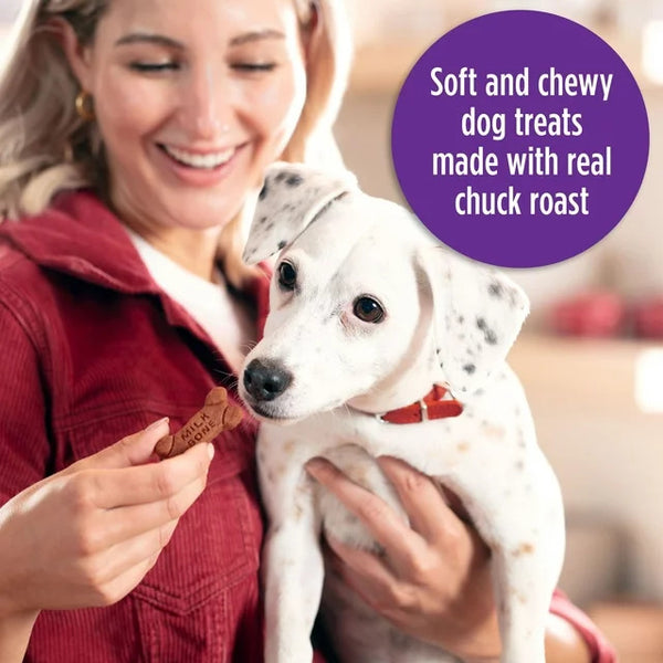 Soft and Chewy Dog Treats, Beef & Filet Mignon Recipe With Chuck Roast, 2 pack, 25 oz per pack, plus 3 My Outlet Mall Resealable Storage Pouches