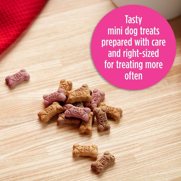 Flavor Snacks Mini Dog Biscuits, Flavored Crunchy Dog Treats, 1 pack, 15 oz, plus 3 My Outlet Mall Resealable Storage Pouches