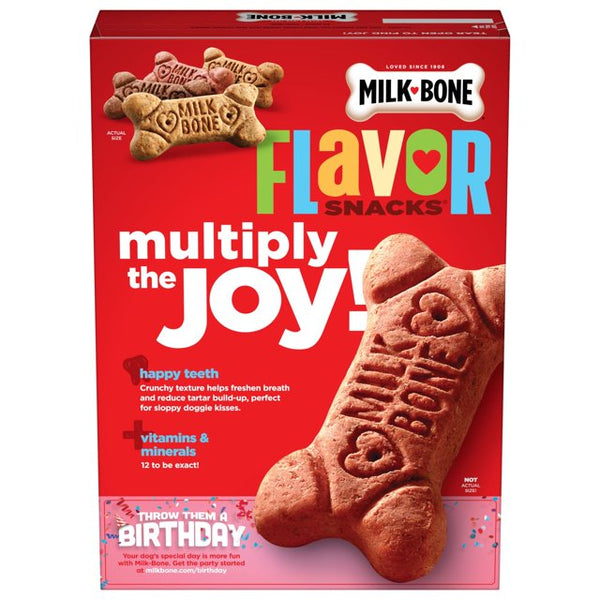 Flavor Snacks Small Dog Biscuits, Flavored Crunchy Dog Treats, 2 pack, 24 oz per pack, plus 3 My Outlet Mall Resealable Storage Pouches