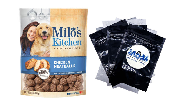 Chicken Meatballs Dog Treats, 1 pack, 18 oz, plus 3 My Outlet Mall Resealable Storage Pouches