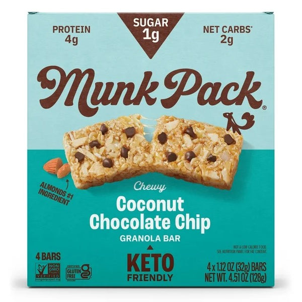 Chewy Granola Bars, Coconut Chocolate Chip, 1 pack, 4.51 oz 4 count, plus 3 My Outlet Mall Resealable Storage Pouches