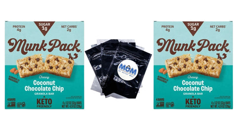 Chewy Granola Bars, Coconut Chocolate Chip, 2 pack, 4.51 oz 4 count, plus 3 My Outlet Mall Resealable Storage Pouches