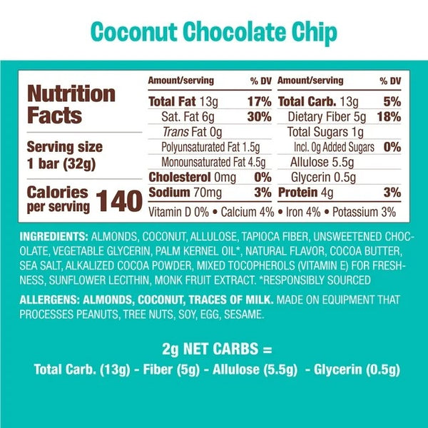 Chewy Granola Bars, Coconut Chocolate Chip, 1 pack, 4.51 oz 4 count, plus 3 My Outlet Mall Resealable Storage Pouches