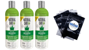 Flea and Tick Dog Shampoo with Certified Natural Oils - 3 packs - 12 oz - plus 3 My Outlet Mall Resealable Storage Pouches