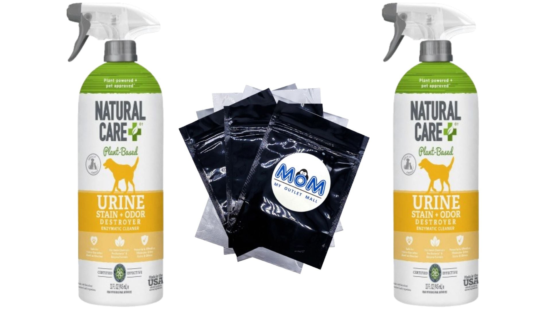 Urine Destroyer Plant Based Enzymatic Cleaner - 2 Packs - 32oz per pack - plus 3 My Outlet Mall Resealable Storage Pouches