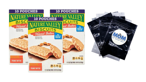 Biscuit Sandwiches, Peanut Butter, 3 pack, 10 Count per pack, plus 3 My Outlet Mall Resealable Storage Pouches