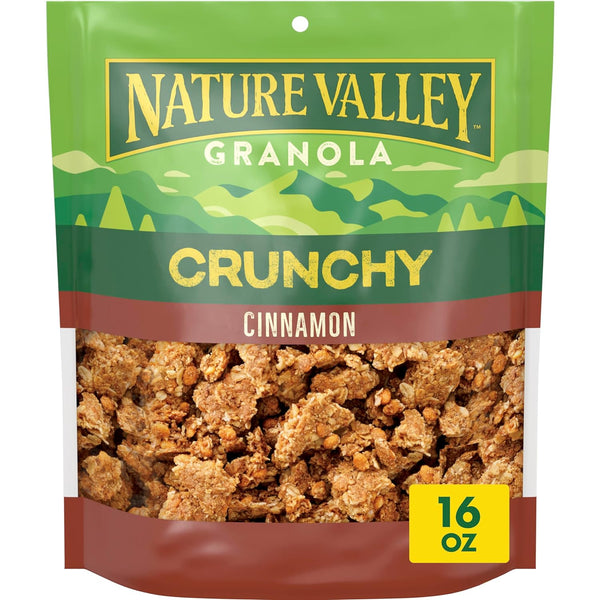 Crunchy Granola, Cinnamon, Resealable Bag, 2 pack, 16 oz per pack, plus 3 My Outlet Mall Resealable Storage Pouches