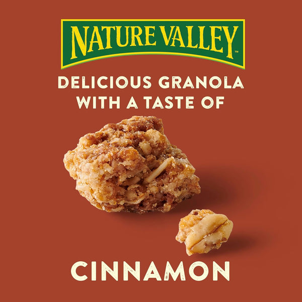 Crunchy Granola, Cinnamon, Resealable Bag, 3 pack, 16 oz per pack, plus 3 My Outlet Mall Resealable Storage Pouches