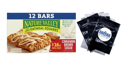 Soft-Baked Oatmeal Squares, Cinnamon Brown Sugar, 1 pack, 12 Count, plus 3 My Outlet Mall Resealable Storage Pouches