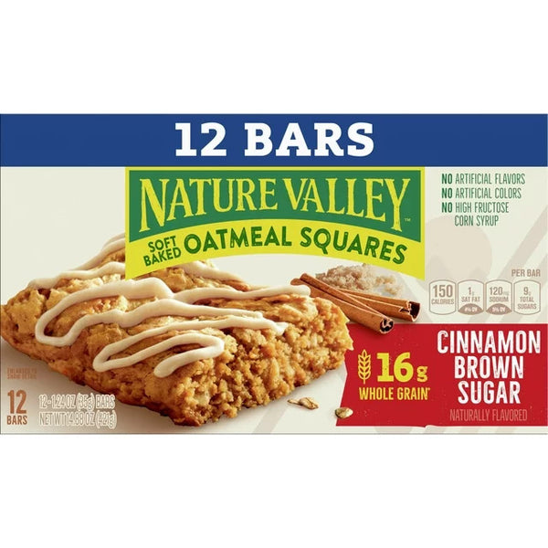 Soft-Baked Oatmeal Squares, Cinnamon Brown Sugar, 2 pack, 12 Count per pack, plus 3 My Outlet Mall Resealable Storage Pouches