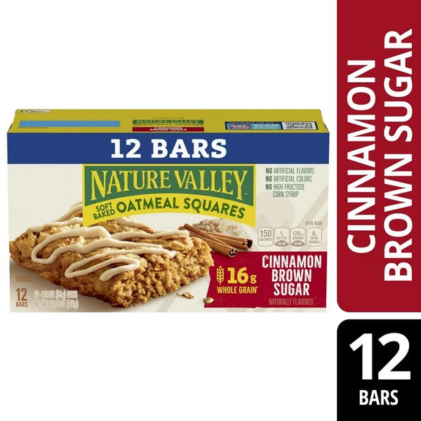 Soft-Baked Oatmeal Squares, Cinnamon Brown Sugar, 2 pack, 12 Count per pack, plus 3 My Outlet Mall Resealable Storage Pouches