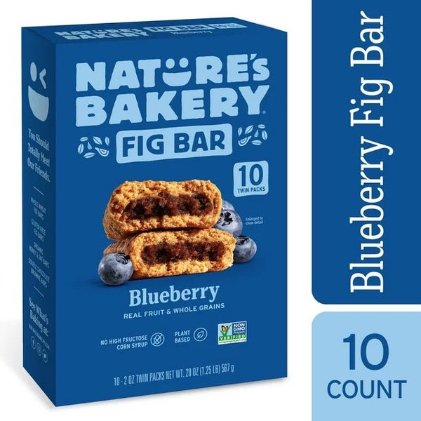 Blueberry Fig Bars, 2 pack, 10 Twin Packs per pack, plus 3 My Outlet Mall Resealable Storage Pouches