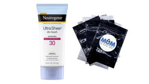 Ultra Sheer Dry-Touch SPF 30 Sunscreen Lotion, 1 pack, 5 fl oz, Neutrogena, plus 3 My Outlet Mall Resealable Storage Pouches