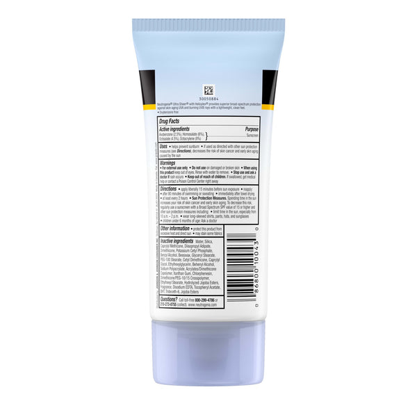 Ultra Sheer Dry-Touch SPF 30 Sunscreen Lotion, 1 pack, 5 fl oz, Neutrogena, plus 3 My Outlet Mall Resealable Storage Pouches