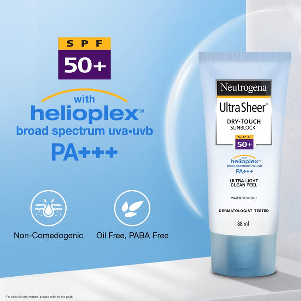 Ultra Sheer Dry-Touch SPF 55 Sunscreen Lotion, 2 pack, 3fl oz per pack - Neutrogena, plus 3 My Outlet Mall Resealable Storage Pouches