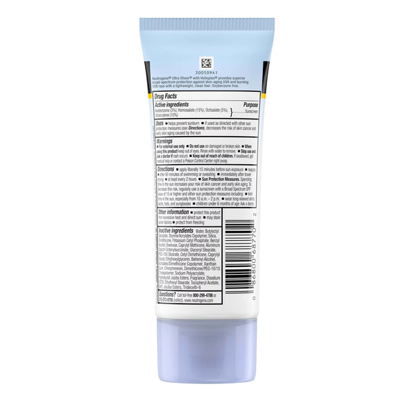 Ultra Sheer Dry-Touch SPF 70 Sunscreen Lotion, 2 pack, 3fl oz per pack, Neutrogena, plus 3 My Outlet Mall Resealable Storage Pouches