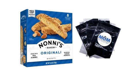 Originali Biscotti Almond Cookie Individually Wrapped & Ready to Eat, 1 Pack, 5.52 oz 8 count per pack, plus 3 My Outlet Mall Resealable Storage Pouches