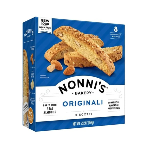 Originali Biscotti Almond Cookie Individually Wrapped & Ready to Eat, 2 Packs, 5.52 oz 8 count per pack, plus 3 My Outlet Mall Resealable Storage Pouches