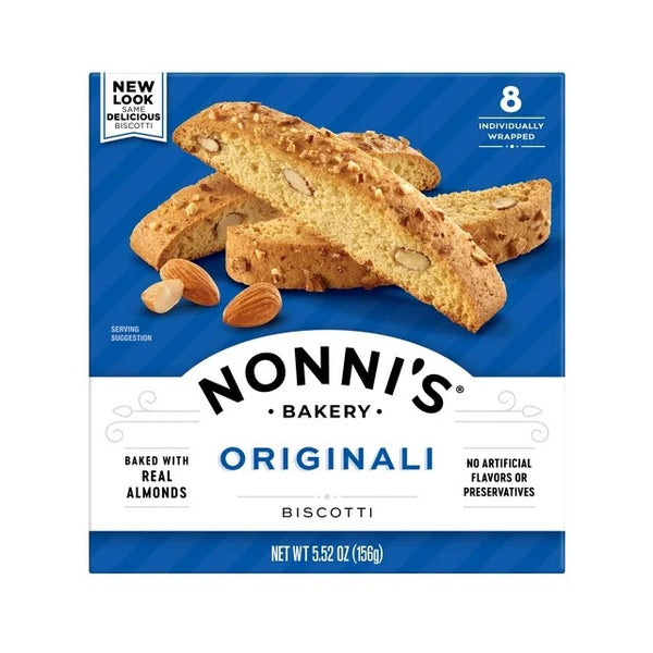 Originali Biscotti Almond Cookie Individually Wrapped & Ready to Eat, 2 Packs, 5.52 oz 8 count per pack, plus 3 My Outlet Mall Resealable Storage Pouches