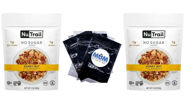 Nut Granola Honey Nut, 2 Packs, 11 oz per pack, plus 3 My Outlet Mall Resealable Storage Pouches