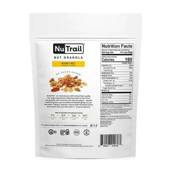 Nut Granola Honey Nut, 3 Packs, 11 oz per pack, plus 3 My Outlet Mall Resealable Storage Pouches