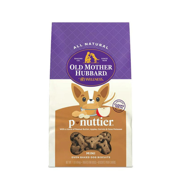 Classic P-Nuttier Biscuits Baked Dog Treats, Mini, 2 pack, 16 oz per pack, plus 3 My Outlet Mall Resealable Storage Pouches