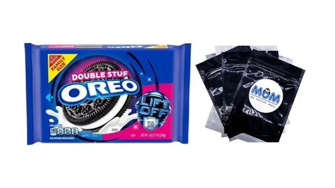 Double Stuf Chocolate Sandwich Cookies, Family Size - 1 pack - 18.71 oz per pack - plus 3 My Outlet Mall Resealable Storage Pouches