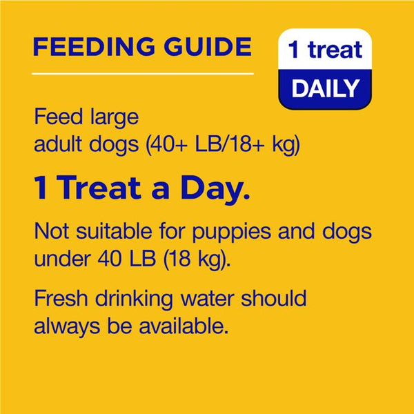 Fresh Flavor Dental Bone Treats for Large Dogs, 2 pack, 1.94lb (36 Treats) per pack, plus 3 My Outlet Mall Resealable Storage Pouches