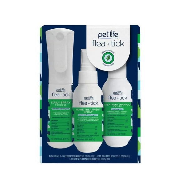 Unlimited Flea & Tick 3-Step Prevention Trial Kit for Dogs, 1 Pack, 9.9 oz per pack, plus 3 My Outlet Mall Resealable Storage Pouches