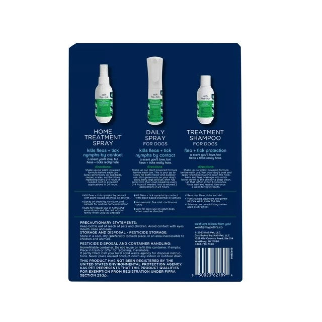 Unlimited Flea & Tick 3-Step Prevention Trial Kit for Dogs, 2 Packs, 9 ...