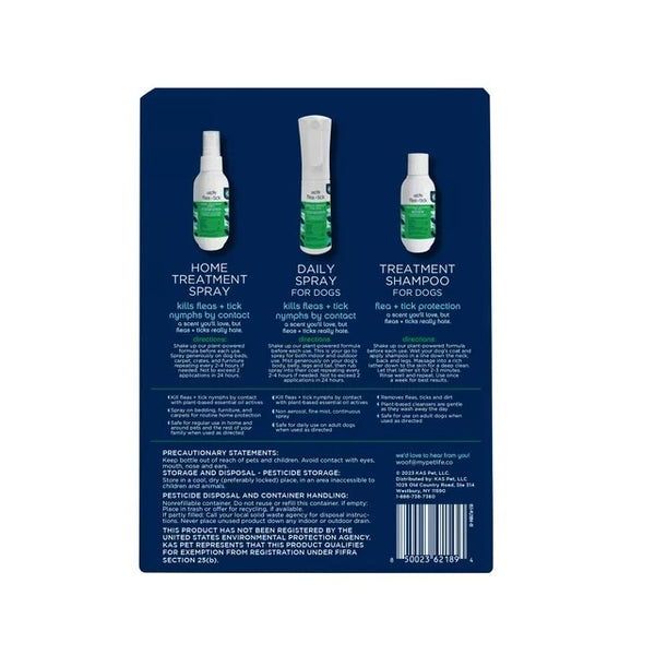 Unlimited Flea & Tick 3-Step Prevention Trial Kit for Dogs, 1 Pack, 9.9 oz per pack, plus 3 My Outlet Mall Resealable Storage Pouches