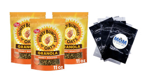 Honey Roasted Granola Cereal, 3 pack, 11 oz per pack, plus 3 My Outlet Mall Resealable Storage Pouches