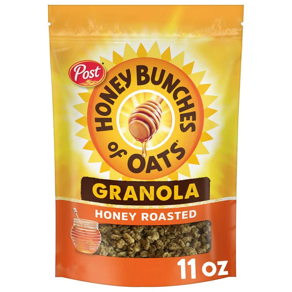 Honey Roasted Granola Cereal, 3 pack, 11 oz per pack, plus 3 My Outlet Mall Resealable Storage Pouches