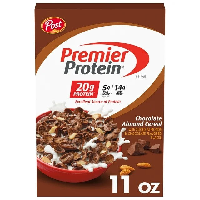 Chocolate Almond Cereal, Chocolatey Protein Cereal, 1 Pack, 11 oz per pack, plus 3 My Outlet Mall Resealable Storage Pouches