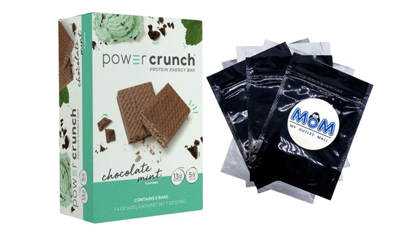 Original Protein Energy Bars, Chocolate Mint, 1 pack, 5 Count, plus 3 My Outlet Mall Resealable Storage Pouches