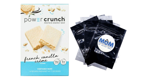 Original Protein Energy Bars, French Vanilla Cream - 1 pack - 5 Count - plus 3 My Outlet Mall Resealable Storage Pouches