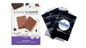 Original Protein Energy Bars, Triple Chocolate, 1 pack, 5 Count, plus 3 My Outlet Mall Resealable Storage Pouches