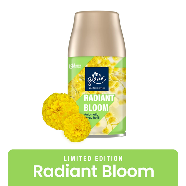 Automatic Spray Air Freshener, Radiant Bloom Limited Edition - 2 packs - 6.2 oz per pack - plus 3 My Outlet Mall Resealable Storage Pouches