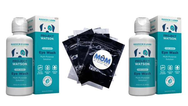 Eye Wash for Dogs Help Remove Tear Stains & Support Eye Health - 2 Packs - 4oz per pack - plus 3 My Outlet Mall Resealable Storage Pouches